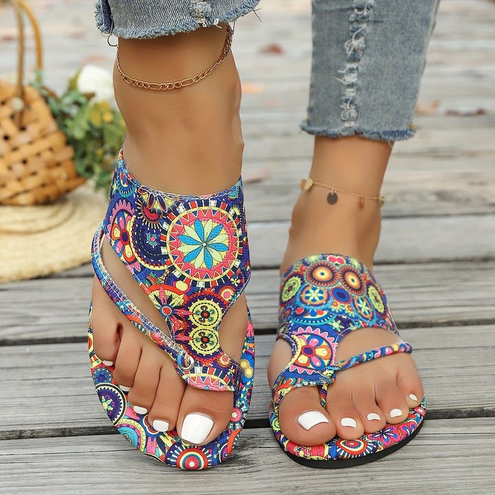Women's Bohemian Slip-On Mandala Pattern Sandals