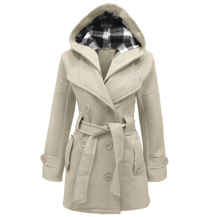Belén | Wool coat with hood and buttons with belt