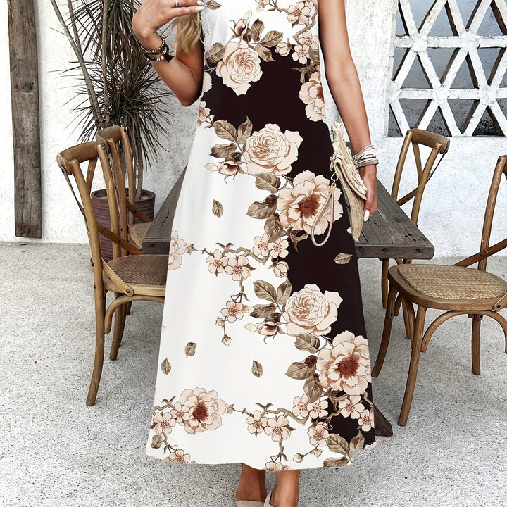Women's Floral Print Pocket Dress