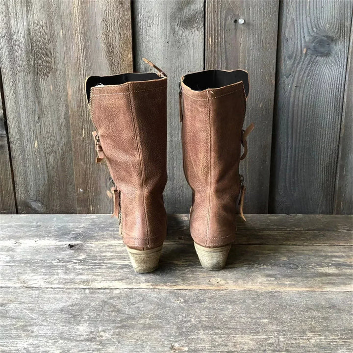 Marisol | Women's Leather Mid-Calf Zip Boots