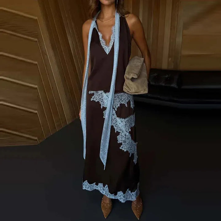 Minimal Crop Top & High-Waist Skirt Set
