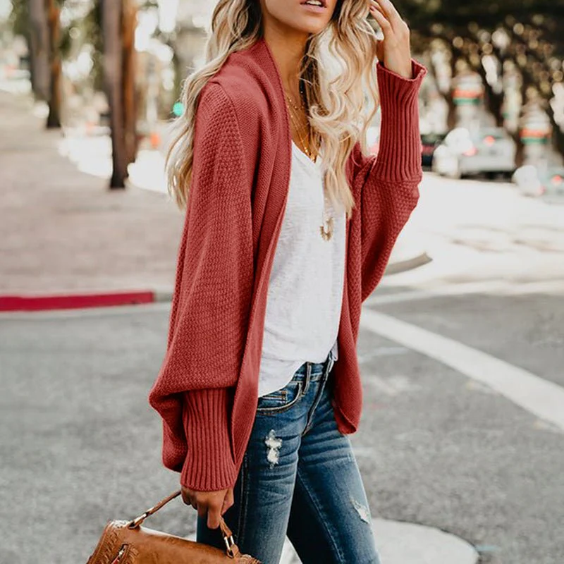 Women's open front knit cardigan