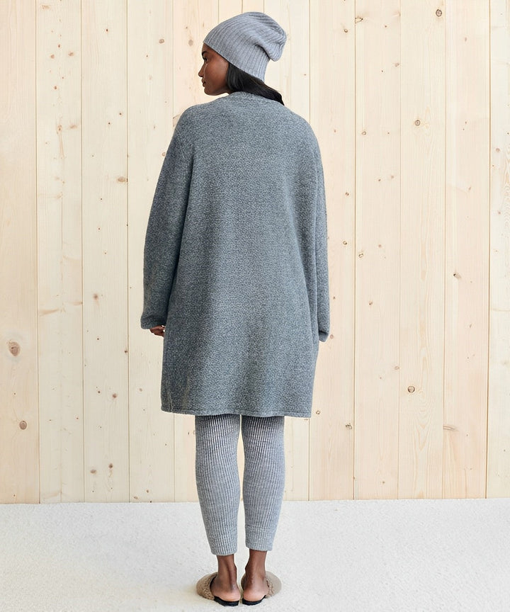Women's minimalist open-front cardigan
