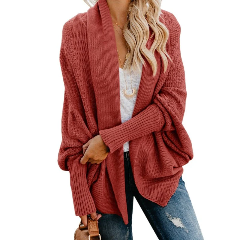Women's open front knit cardigan