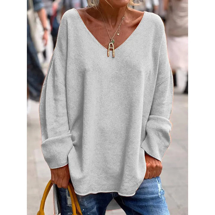 PAU - RELAXED FIT V-NECK BLOUSE