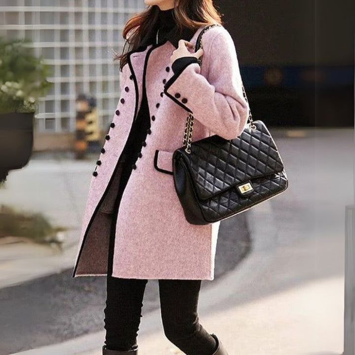 Zenaida  | Elegant long women's coat with button closure