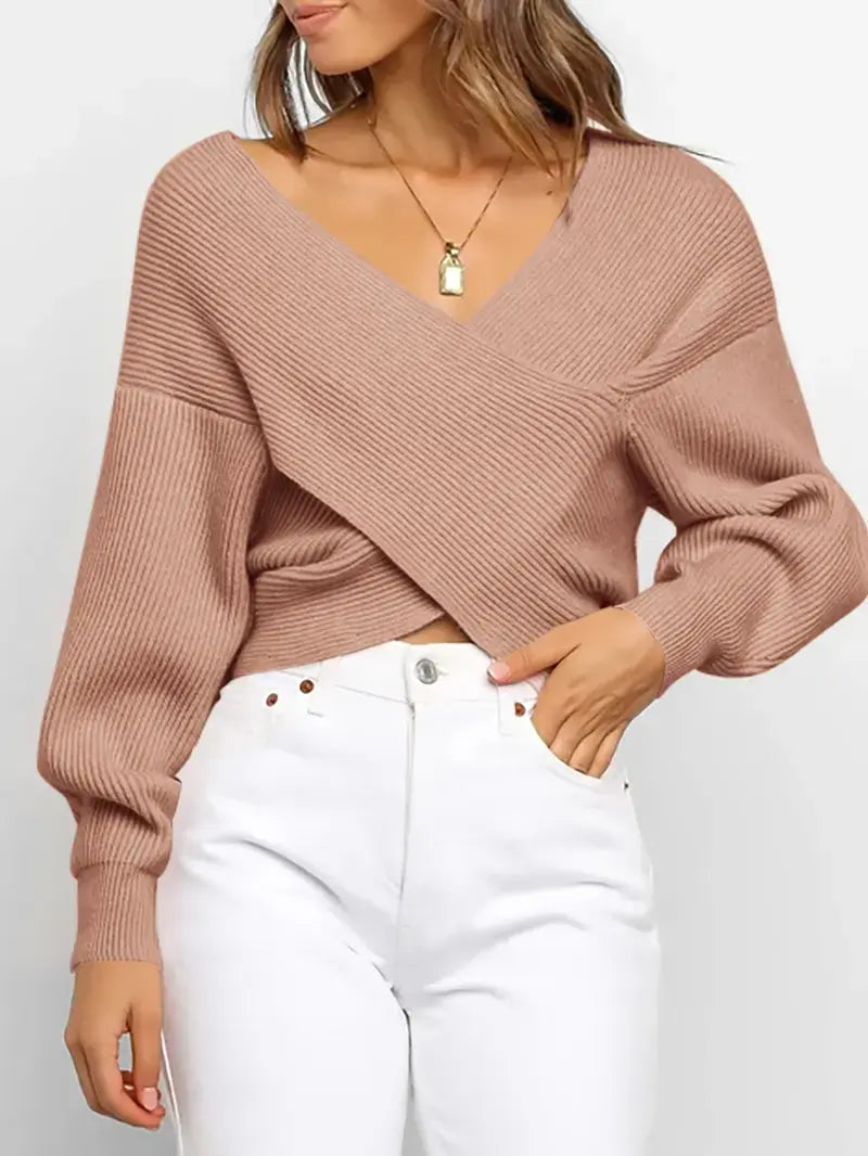 Nora | Women's Off Shoulder Ribbed Knit Sweater