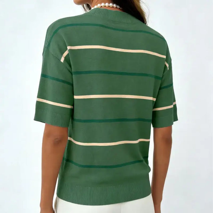 Hazel | Women's Striped Knit Pullover Top