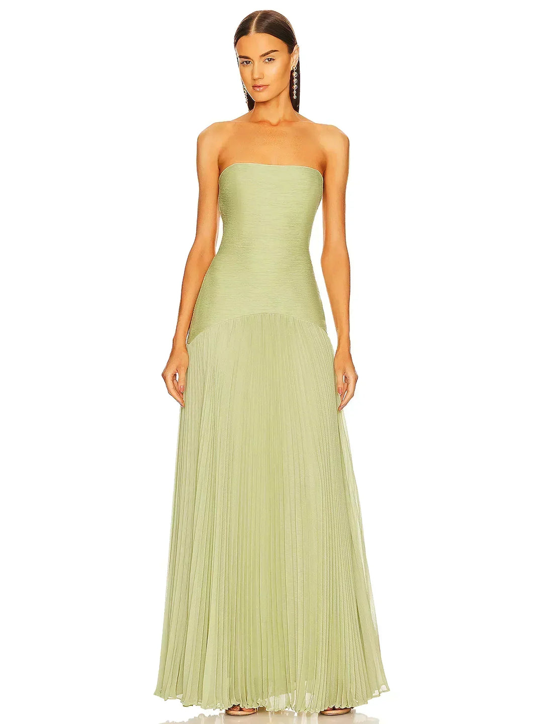 Sakura | Flowy Emerald Maxi Dress