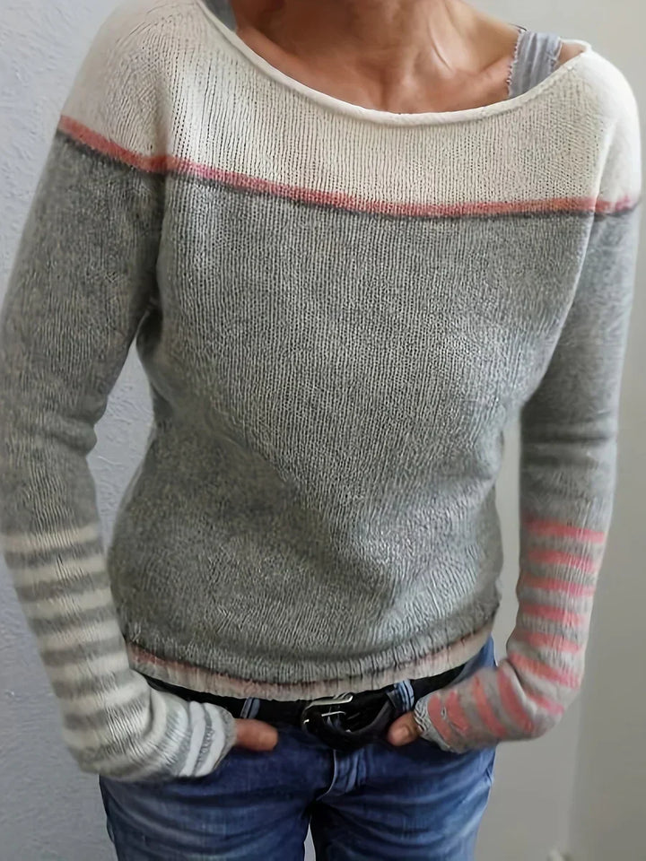 Talithia – Long Sleeve Striped Knit Sweater