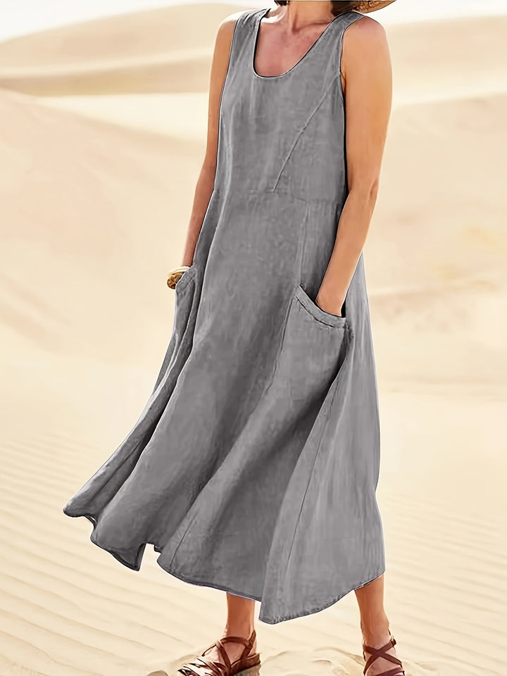 Women's Casual Sleeveless A-Line Dress