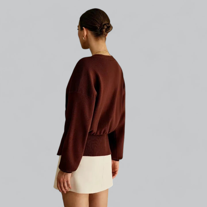 Women’s v-neck button knitted cardigan