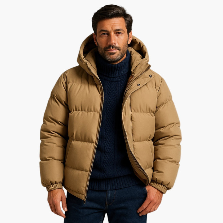 Cory | Men’s Quilted Winter Zip-Up Hooded Jacket