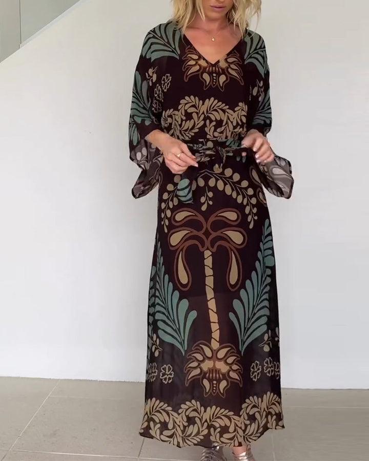 Liora | Breathable Cotton Blend Maxi Dress