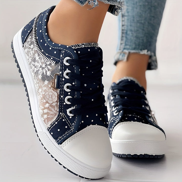 Women's Summer Casual Lace Up Slip-On Sneakers