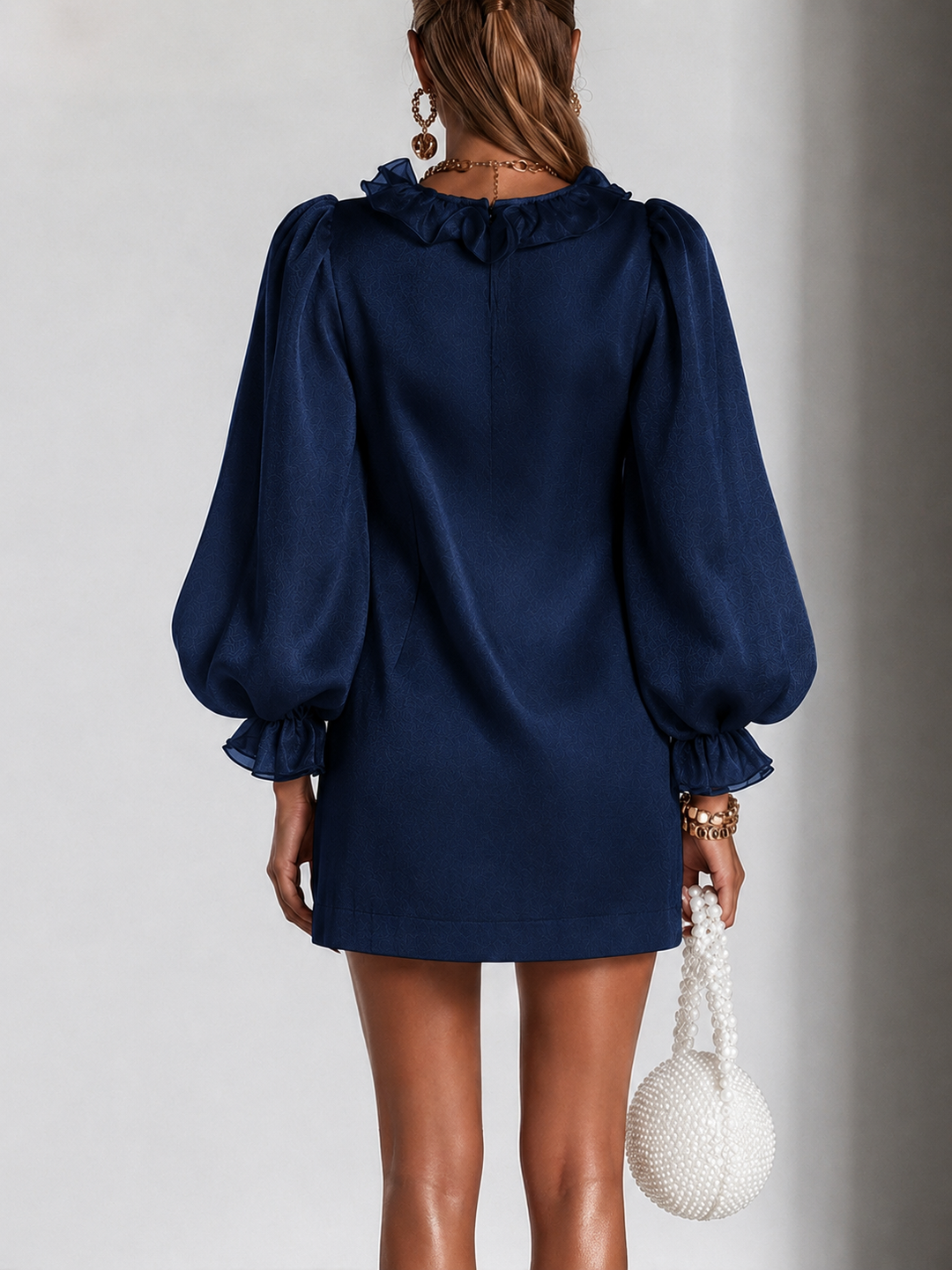 Beatrix | Women's Ruffled Puff-Sleeve Mini Dress