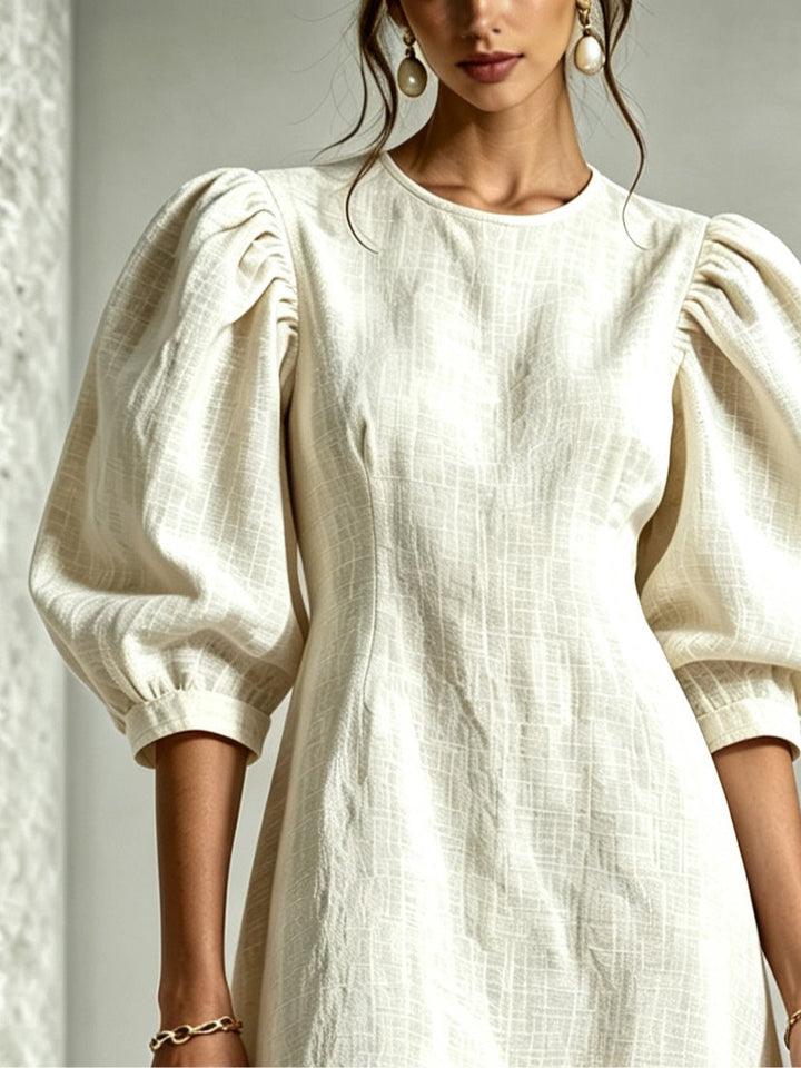 Idalia | Women's Floral-Hem Puff-Sleeve Mini Dress
