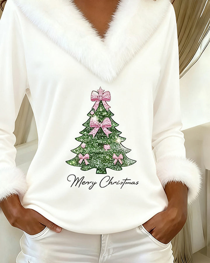 Janika - Warm Christmas Sweater with V-Neck