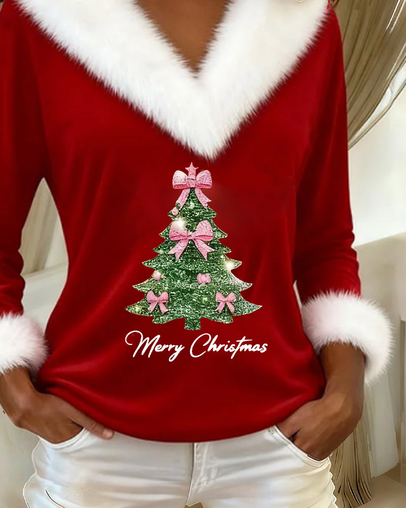 Janika - Warm Christmas Sweater with V-Neck