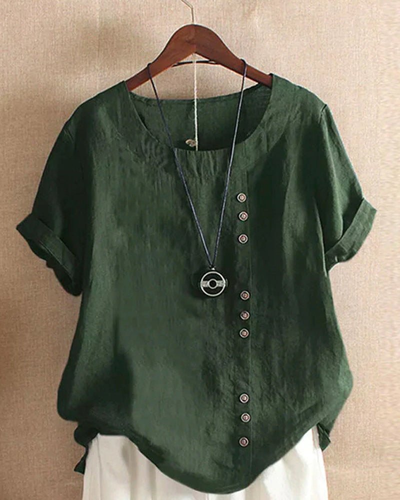 Women's Round Neck Chic Summer Blouse