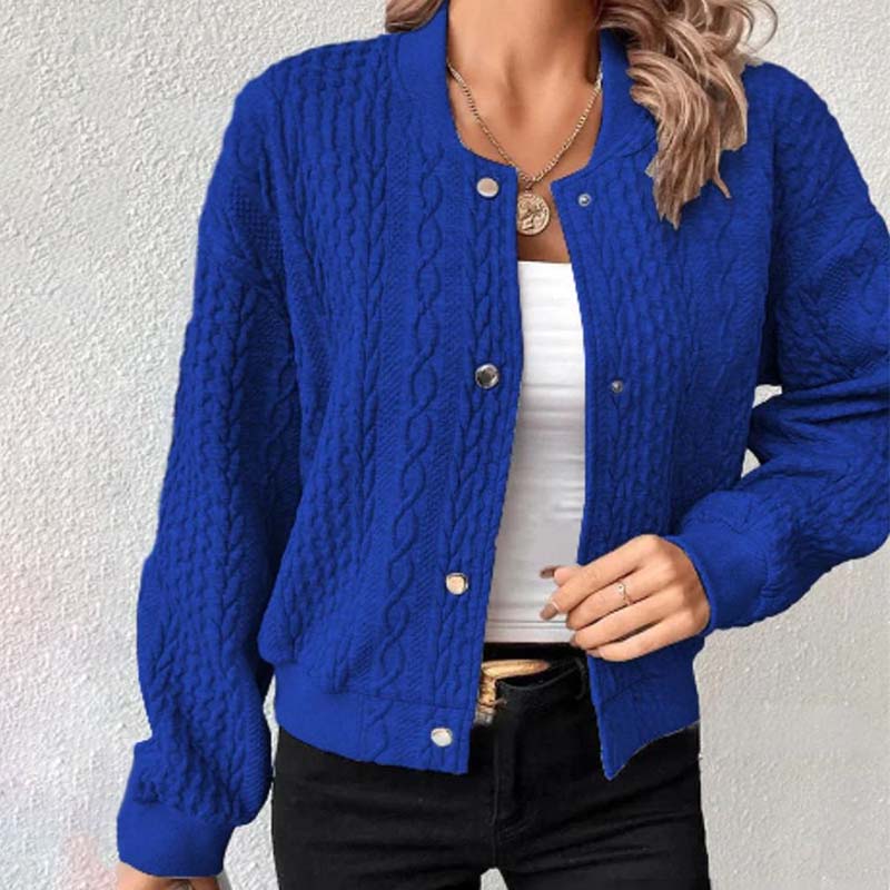 Women's quilted knit bomber jacket for a cozy touch