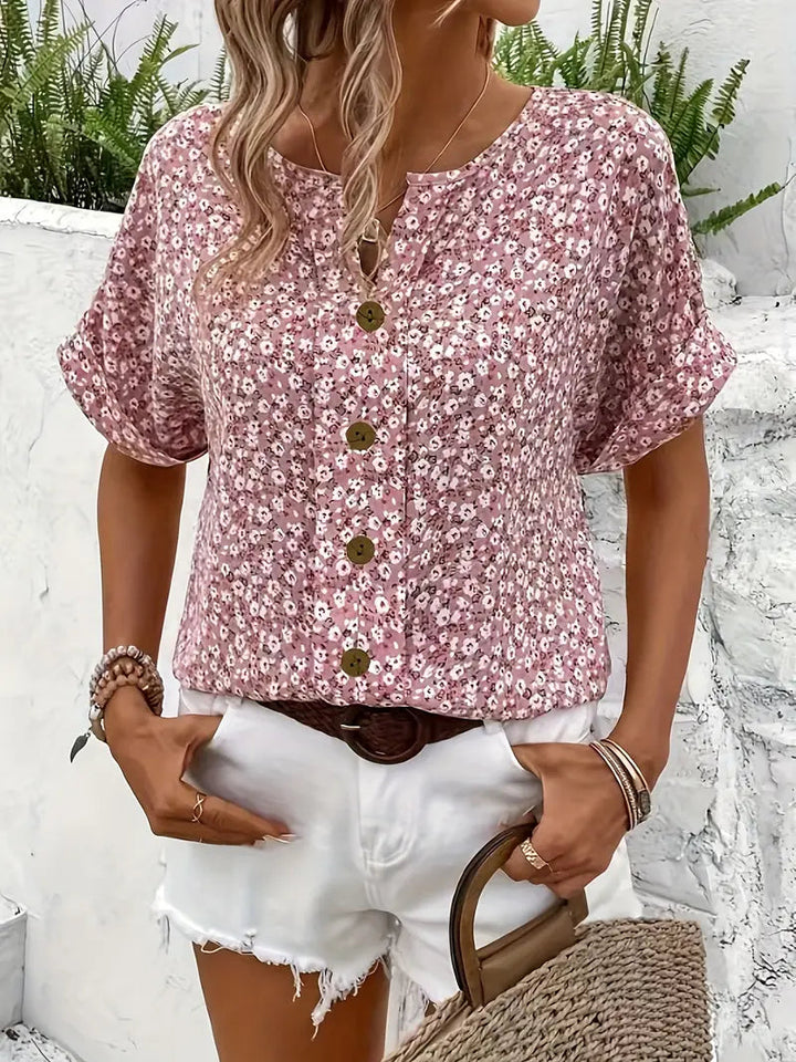 KATY - BLOOM & BUTTON SUN TOP