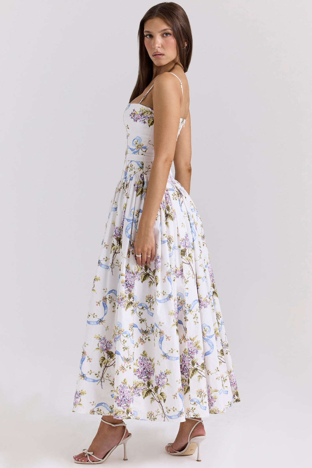 Daisy | Feminine Floral Gathered Waist Midi Sundress