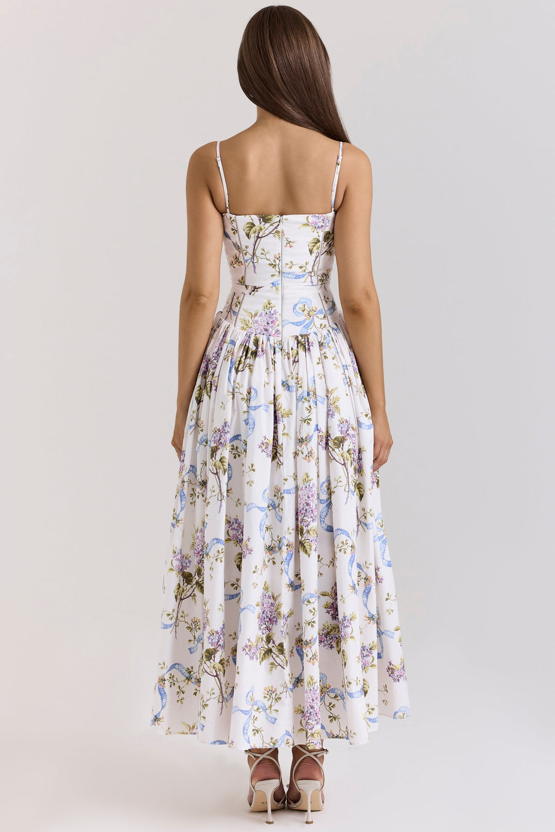 Daisy | Feminine Floral Gathered Waist Midi Sundress