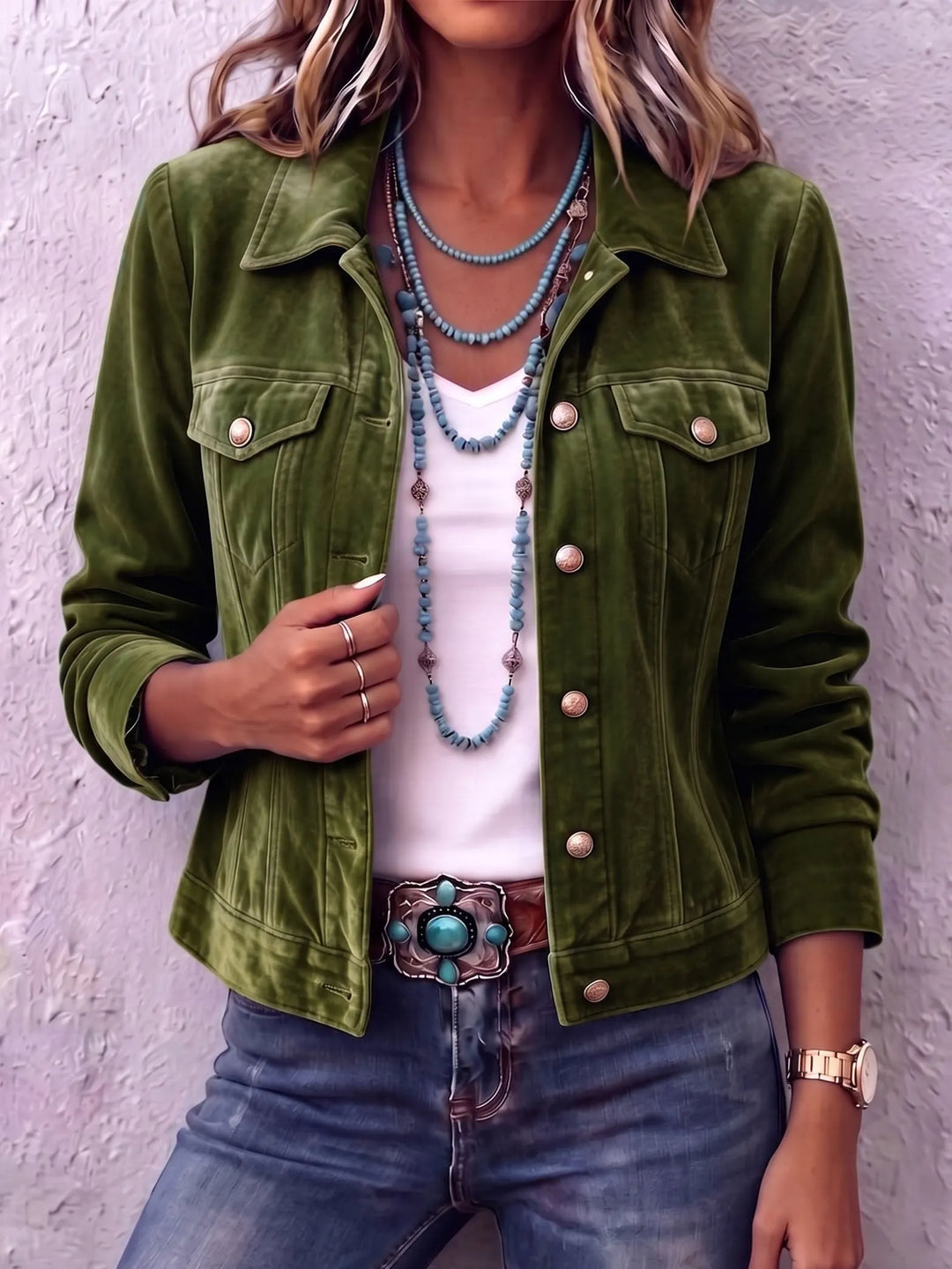 Juniper | Women's Relaxed Fit Vintage Wash Button Jacket