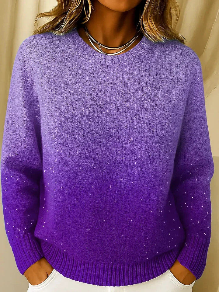 Izabell - Elegant Knit Top with Shimmering Gradient