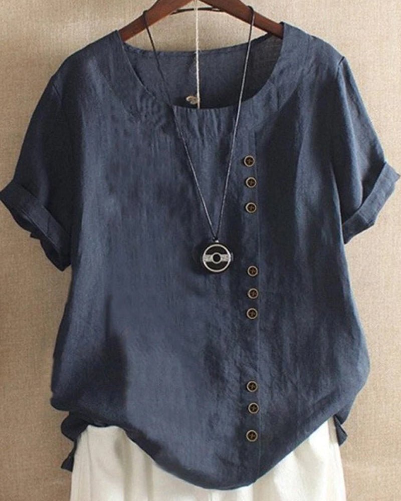 Women's Round Neck Chic Summer Blouse