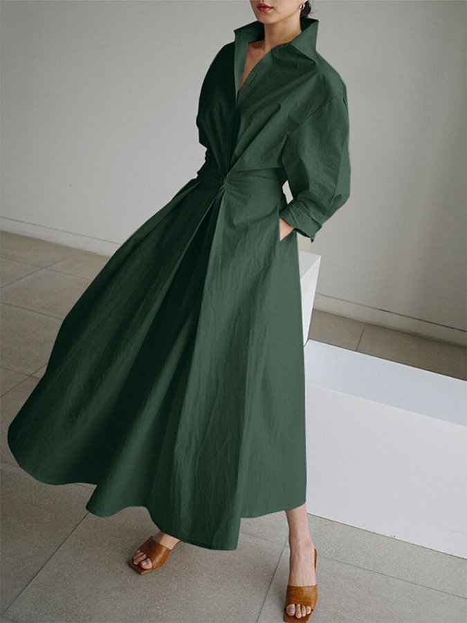 Clémence™ | Buttoned Midi Dress