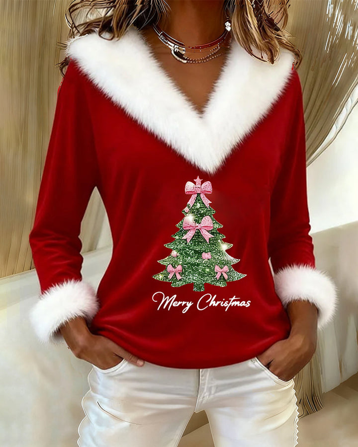 Janika - Warm Christmas Sweater with V-Neck