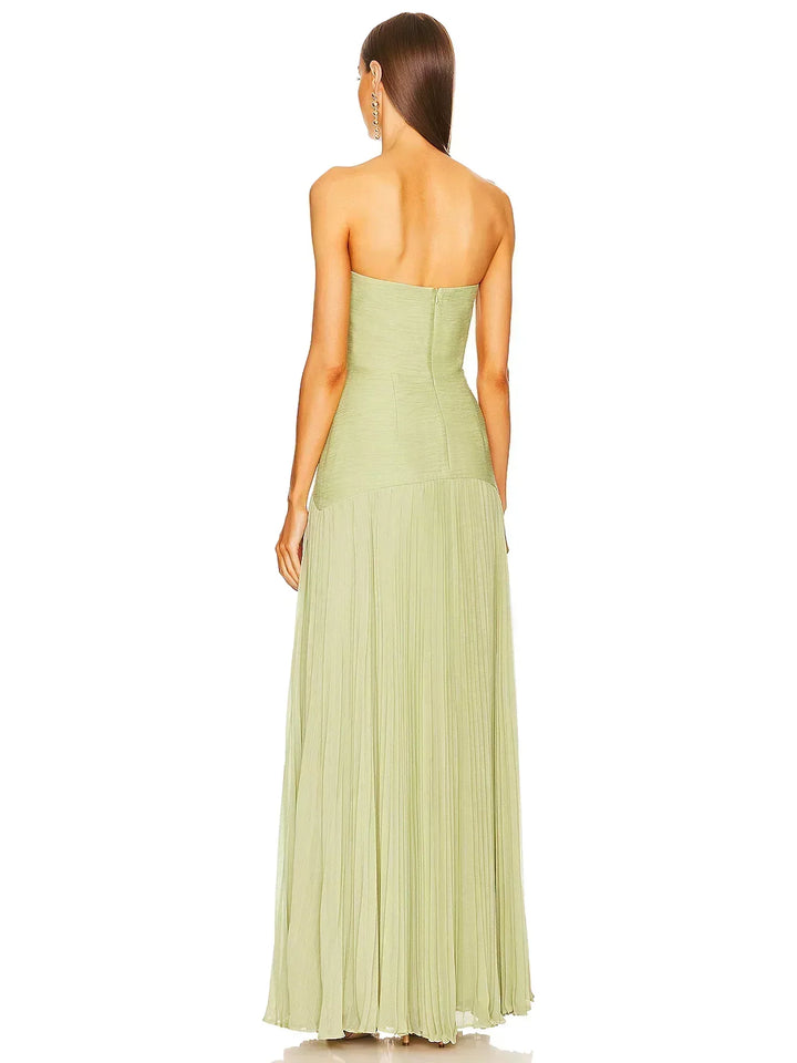 Sakura | Flowy Emerald Maxi Dress