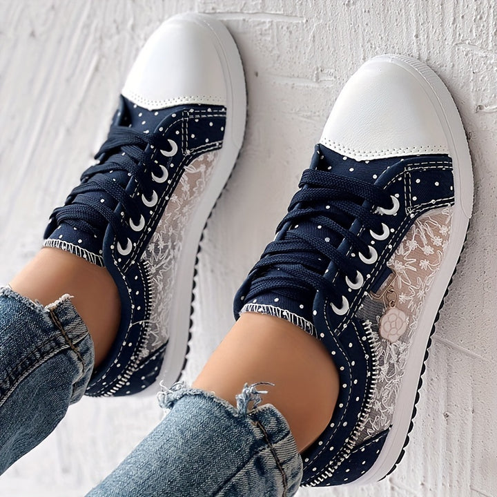 Women's Summer Casual Lace Up Slip-On Sneakers