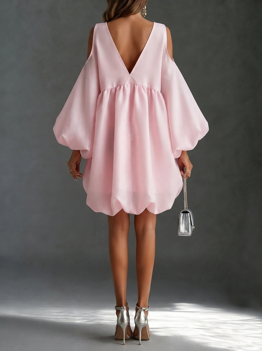 Anouk | Women's Cold-Shoulder Balloon-Sleeve Mini Dress