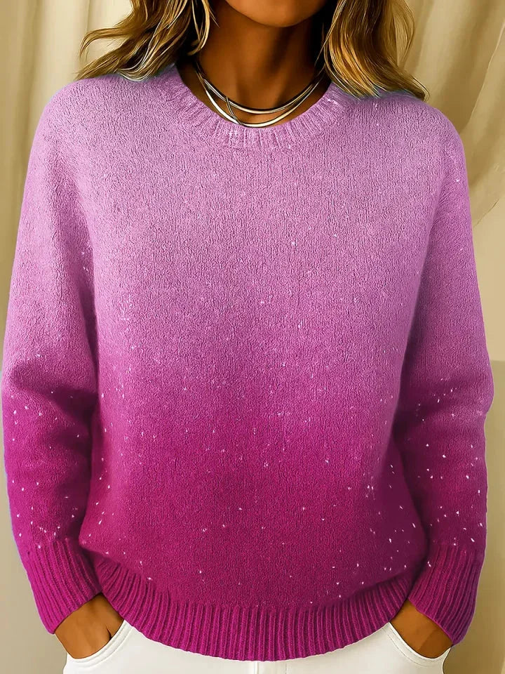 Izabell - Elegant Knit Top with Shimmering Gradient