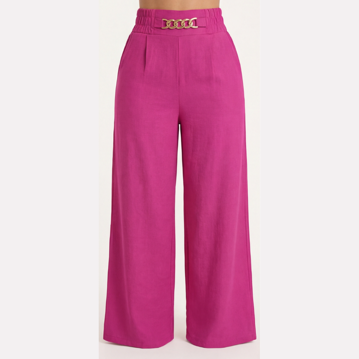 Florenza™ – Gold Accent Wide Leg Trousers