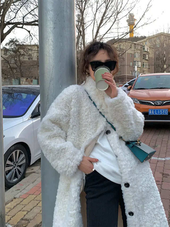 Julia | elegant faux fur coat for women