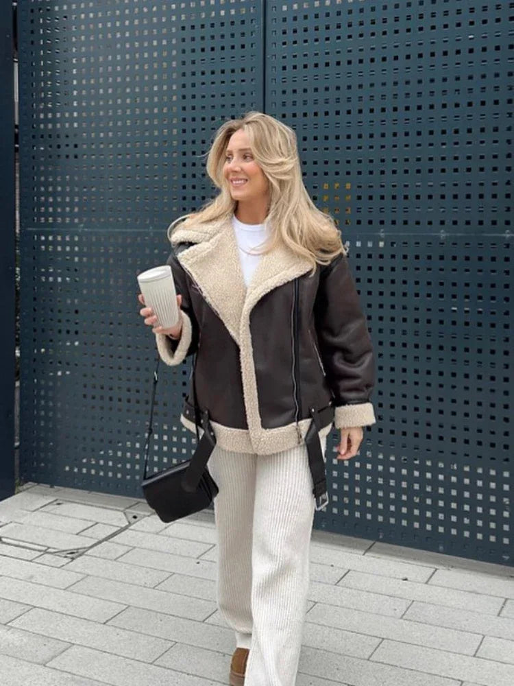 Marta | Fashionable winter coat: long sleeve women's jacket