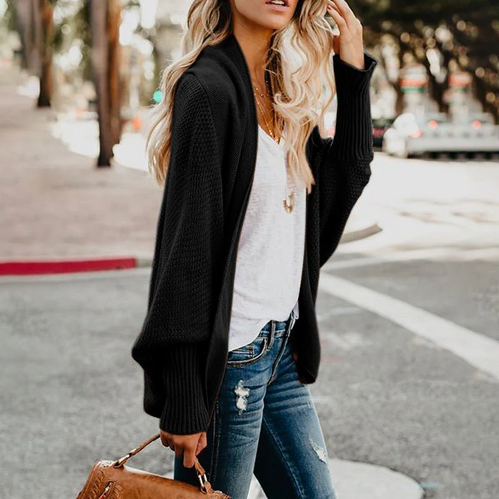 Women's open front knit cardigan