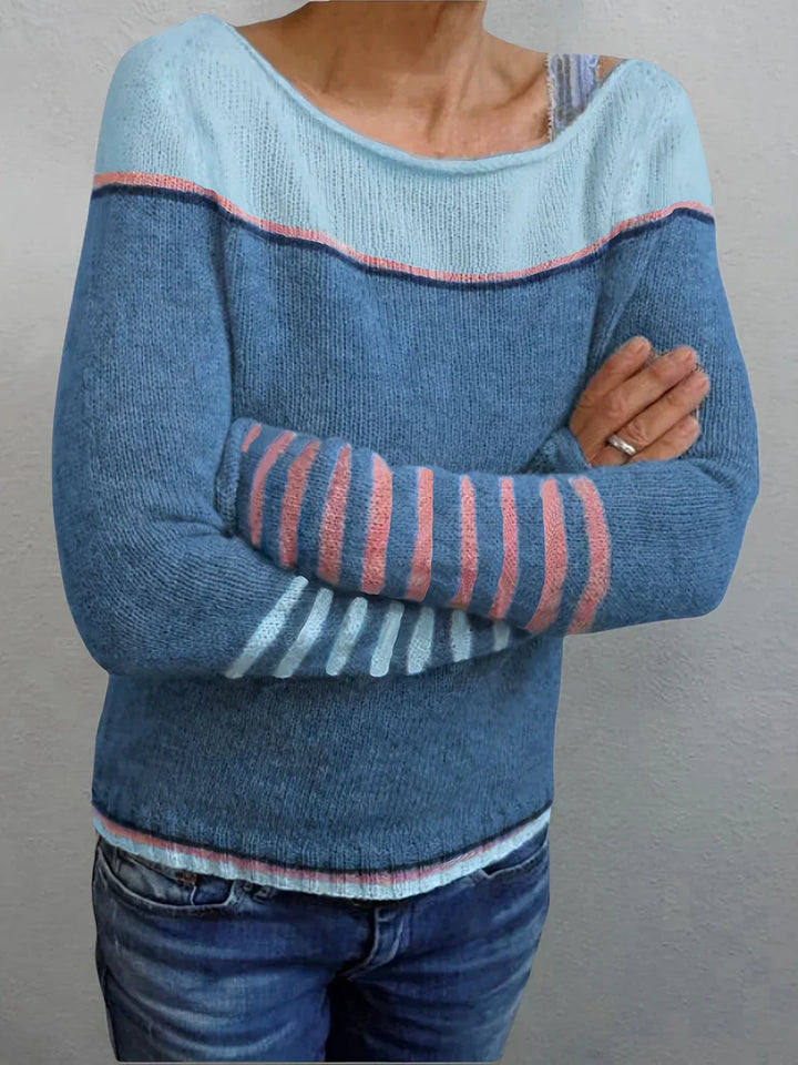 Talithia – Long Sleeve Striped Knit Sweater