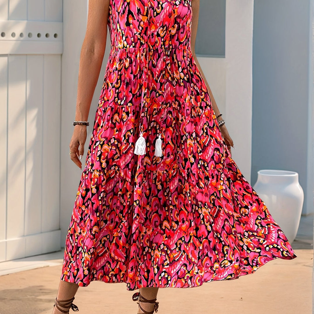Women's Summer Sleeveless Bohemian Printed Dress