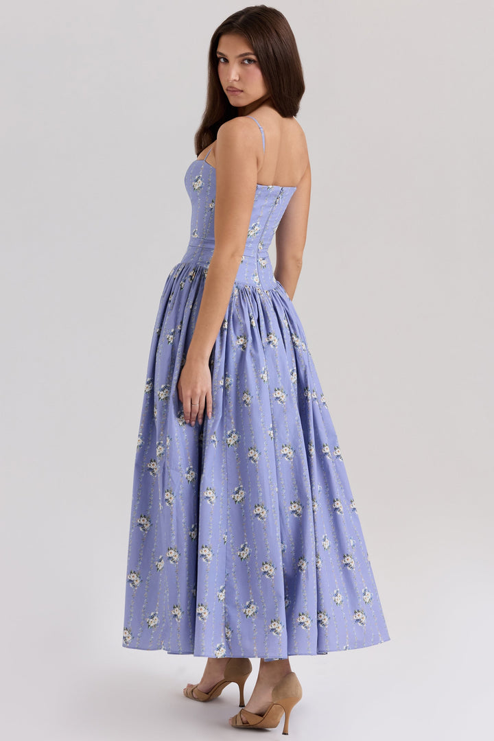 Daisy | Feminine Floral Gathered Waist Midi Sundress