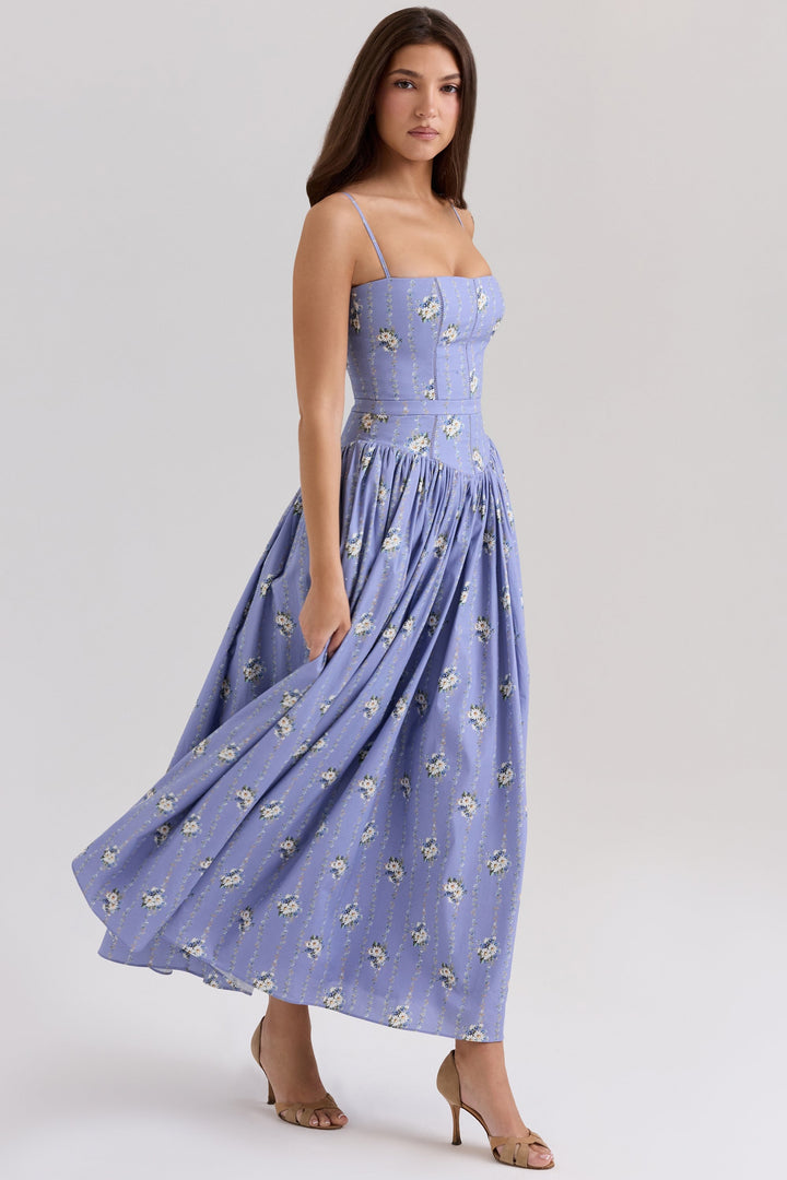 Daisy | Feminine Floral Gathered Waist Midi Sundress