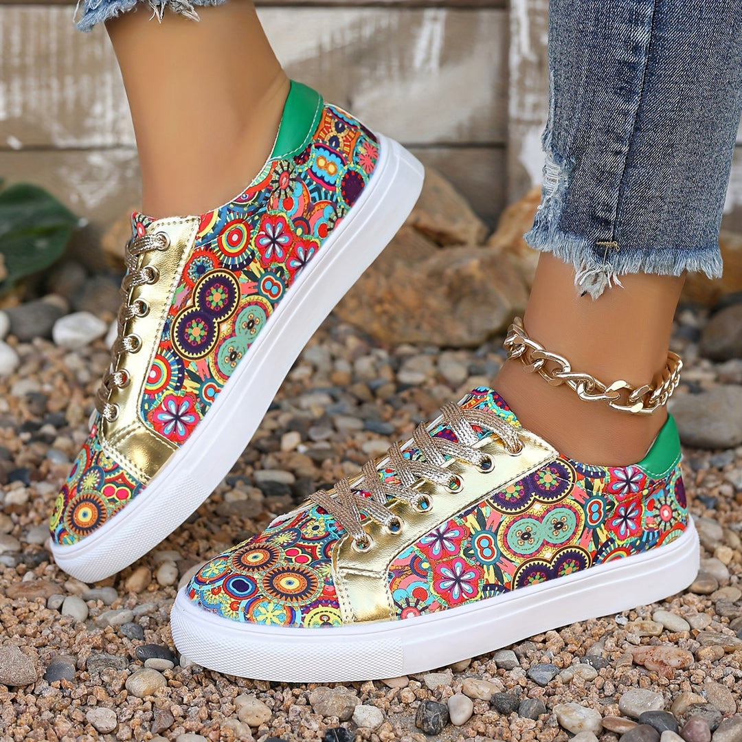 Women's Round Toe Low-Top Sneakers