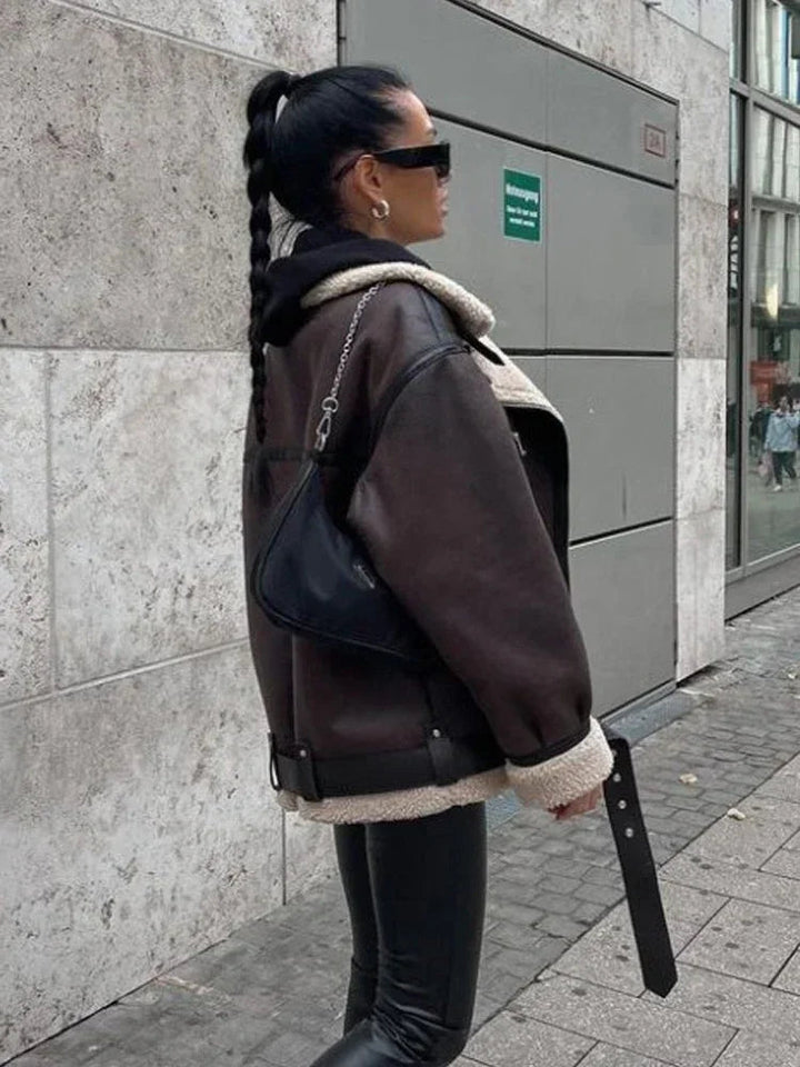 Marta | Fashionable winter coat: long sleeve women's jacket