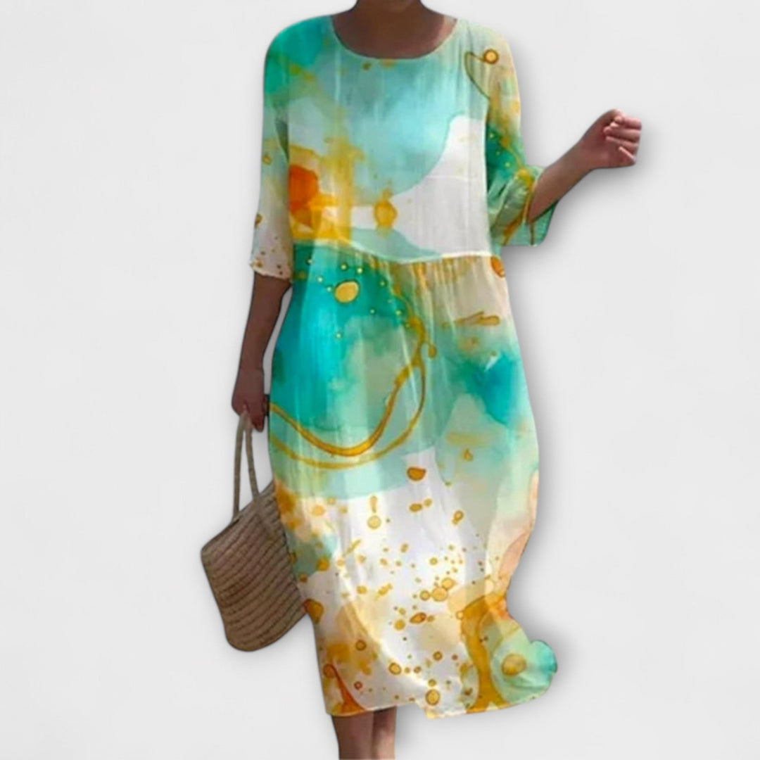 Marie | Stylish Floral Midi Dress