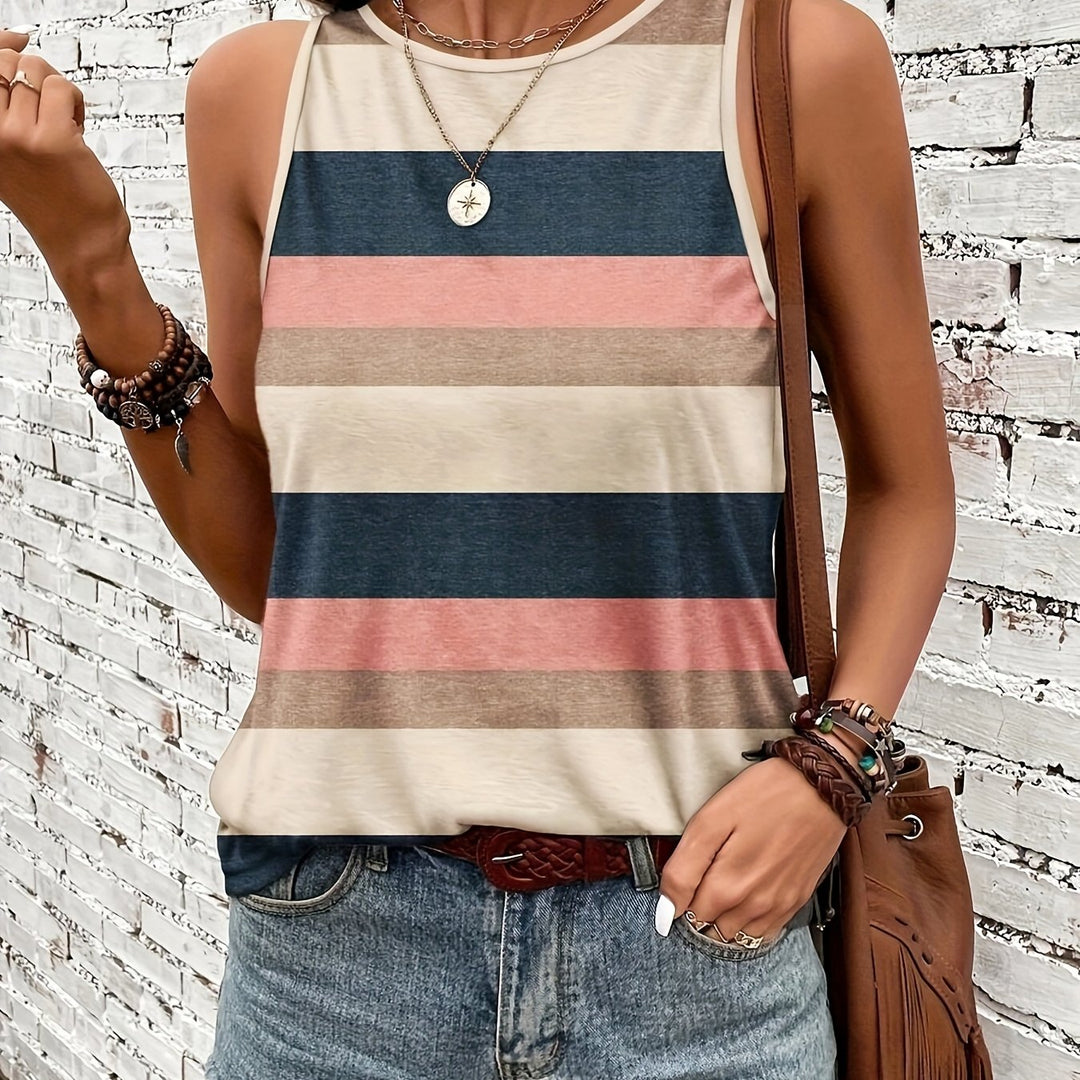 Women's Summer Vertical Striped Tank Top