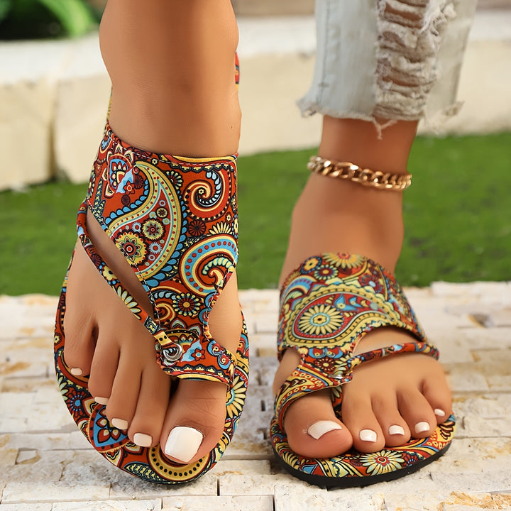Women's Bohemian Slip-On Mandala Pattern Sandals